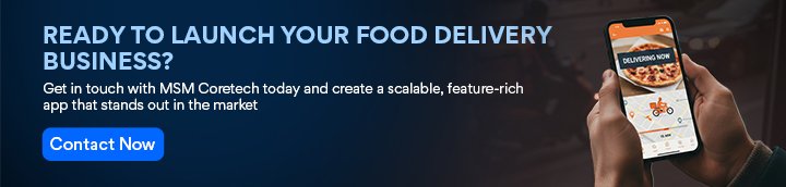 Food delivery app development