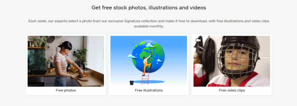 Stock photos and videos promo