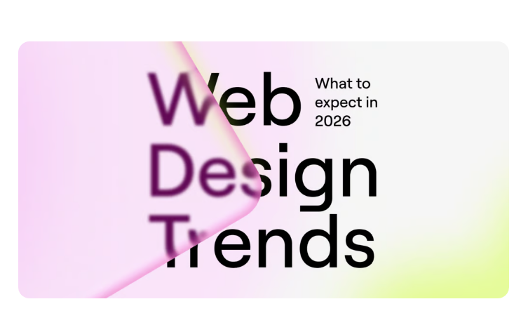 Web design trends 2026 modern UI concept