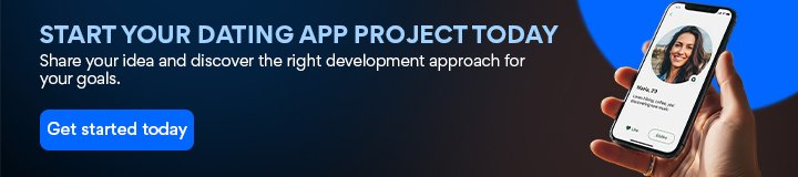 Dating app banner with mobile UI