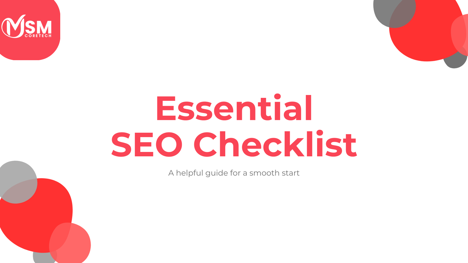 essential SEo checlist for website